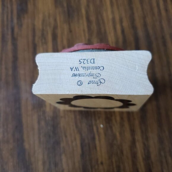 Vintage Great Impressions 2x2 Inch Sunrise Border Rubber Stamp - Picture 5 of 8